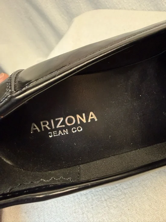 Classic Preppy Penny Loafers Vegan Black Patent Leather SchoolGirl Thick LugSole - Picture 7 of 9